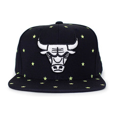 Mitchell & Ness CHICAGO BULLS GLOW IN THE DARK STARRY NIGHT SNAPBACK BLACK LVMNCHB276画像