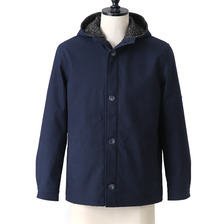 FRANK LEDER NAVY COTTON SHORT PARKA 821064-39画像