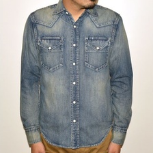 HOUSTON デニムウエスタンシャツ 40230画像
