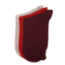 babaco 3 pairs of colors "RIVER SIDE"-bordeaux/maroon/smoke-画像