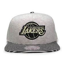 Mitchell & Ness LOS ANGELES LAKERS OATMEAL HEATHER SNAPBACK HEATHER LVMNLAL162画像