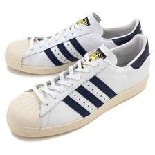 adidas SUPER STAR 80s running white/college navy/chalk white BB5896画像