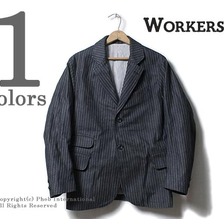 Workers Moonglow Jacket, Stripe Denim画像