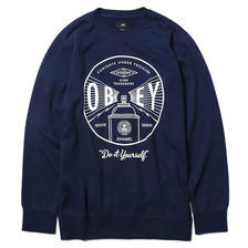 OBEY PREMIUM GRAPHIC CREWNECK "UNDER PRESSURE CREW" (NAVY)画像