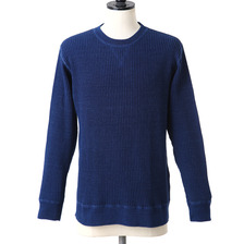 J.E.MORGAN ビックワッフルインディゴ染クルーネック Tee J6033526画像