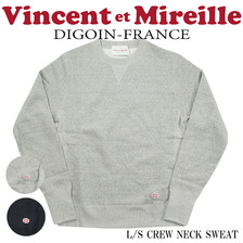 Vincent et Mireille クルーネック スウェットシャツ VM16FSRS102M画像
