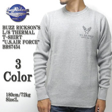Buzz Rickson's L/S THERMAL T-SHIRT "U.S.AIR FORCE" BR67454画像
