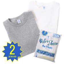 Velva Sheen 2PAC S/S CREW NECK TEE -WHT&times;H.GRY- 160920画像