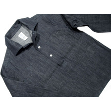 POST OVERALLS #1204R 10oz JAPAN DENIM ARMY SHIRTS-R/indigo画像