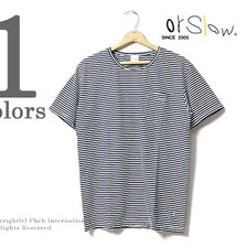 orslow ボーダー インディゴ Tシャツ 03-0014-101A画像