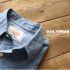 AVIREX DAILY L/S CHAMBRAY WORK SHIRT 6165134画像