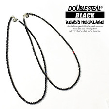 DOUBLE STEAL BLACK BEADS NECKLACE 464-90221画像