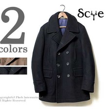 SCYE BASICS ウールカシミヤメルトン ピーコート 5116-73524画像