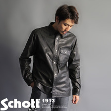 Schott LEATHER WORK SHIRT 3161057画像