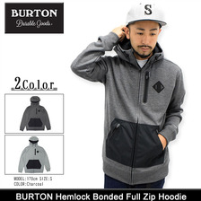 BURTON Hemlock Bonded Full Zip Hoodie 164671画像