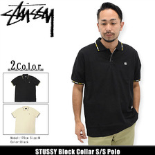 STUSSY Block Collar S/S Polo 114921画像