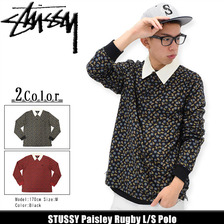 STUSSY Paisley Rugby L/S Polo 114923画像