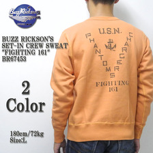 Buzz Rickson's SET-IN CREW SWEAT "FIGHTING 161" BR67453画像