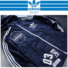 adidas Originals Logo Windbreaker JKT Navy AY8634画像