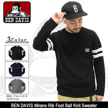 BEN DAVIS Mirano Rib Foot Ball Knit Sweater TN-6780426画像