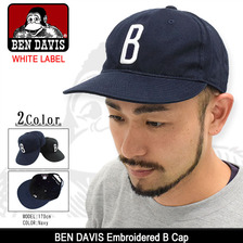 BEN DAVIS Embroidered B Cap WHITE LABEL BDW-9435画像