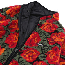 Supreme Roses Sherpa Fleece Reversible Jacket RED画像