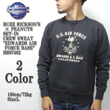 Buzz Rickson's &times; PEANUTS SET-IN CREW SWEAT "EDWARDS AIR FORCE BASE" BR67462画像