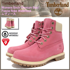 Timberland Womens 6inch Premium Boot Fuscia Rose Waterbuck A19D8画像