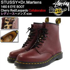 STUSSY &times; Dr.Martens 1460 8 EYE BOOT Cherry Red/Leopardo 338113画像