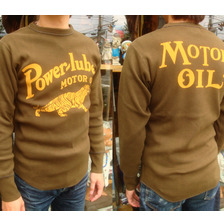 FREEWHEELERS POWER-LUBE MOTOR OIL CREW NECK LONG SLEEVE SHIRTS 1635001画像