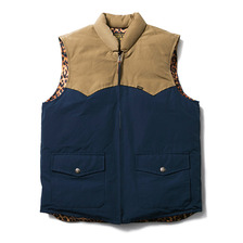 CLUCT DOWN VEST (NAVY&times;BEIGE) 02181画像