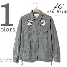 REMI RELIEF スカ刺繍+スタッズ ミリタリージャケット RN1619-3041画像