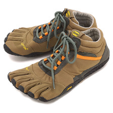 vibram FiveFingers MEN TREK ASCENT INSULATED Khaki/Orange 15M5301画像