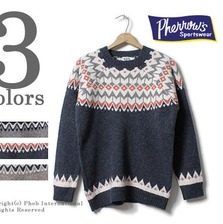 Pherrow's 16W-PSFS1 ノルディック 雪柄セーター画像