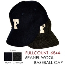 FULLCOUNT 6844 6PANEL WOOL BASEBALL CAP画像