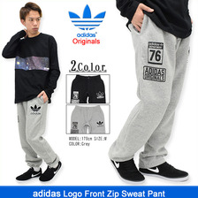 adidas Originals Logo Front Zip Sweat Pant AY8628/AY8629画像