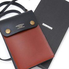 NEIGHBORHOOD DOC/CL-SHOULDER BAG BLACKxBROWN画像