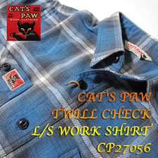 CAT'S PAW TWILL CHECK L/S WORK SHIRT CP27056画像