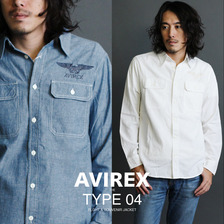 AVIREX L/S DUNGAREE SHIRTS 6165169画像