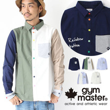 gym master レインボー スナップボタン 2WAY シャツ G602315画像