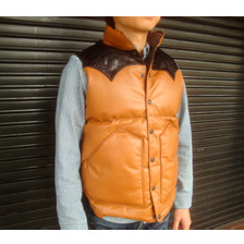 RAINBOW COUNTRY LEATHER DOWN VEST RCL-10037HC画像
