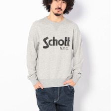 Schott &times; Russell Athletic CREW NECK SWEAT BASIC LOGO 3163078画像