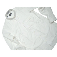 IKE BEHAR #MF1306LB FULL OPEN L/S B.D. OXFORD SHIRTS/white画像