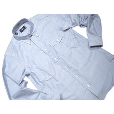 IKE BEHAR #MF1306LB FULL OPEN L/S B.D. OXFORD SHIRTS/blue画像