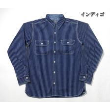 桃太郎ジーンズ WABASH STRIPE L/S WORK SHIRT 05-115画像