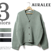 AURALEE SUPER MILLED KNIT BIG CARDIGAN A6AC03RW画像
