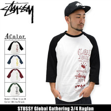 STUSSY Global Gathering 3/4 Raglan 114938画像