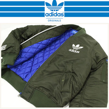 adidas Originals Logo Bomber JKT Olive AY8637画像