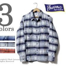 Pherrow's 16W-720WS-RAG ラグ柄 ダブルガーゼ ワークシャツ画像