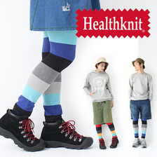 Healthknit 丸編み ボーダー柄 レギンス HK4204画像